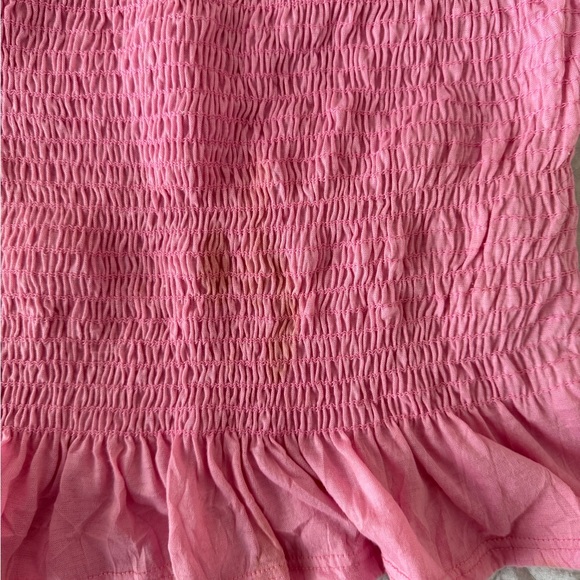 Pink Smocked Ruffle Tube Top - Picture 2 of 4